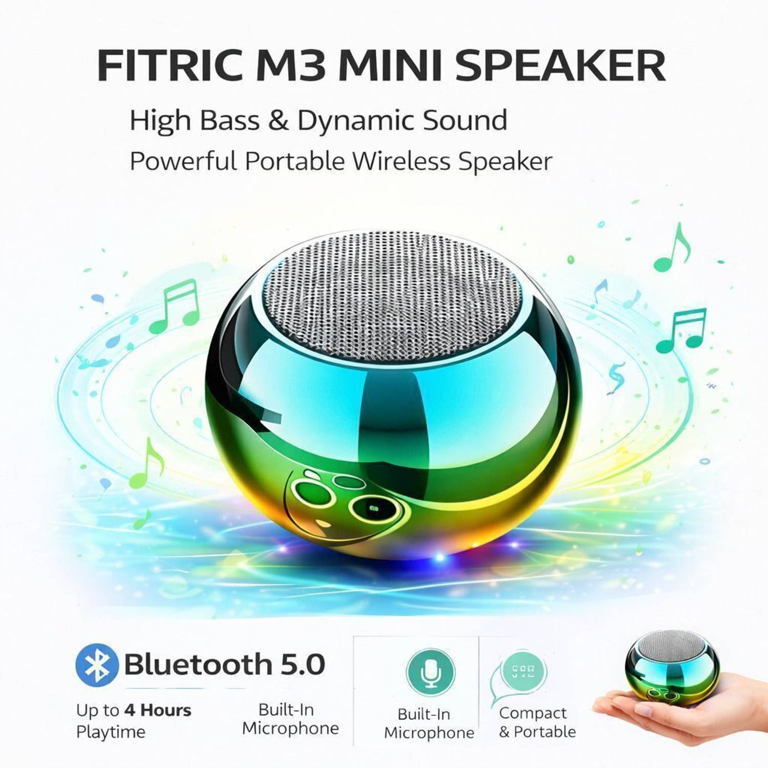 Ediko M4/83 5W Bluetooth Speaker - Image 4