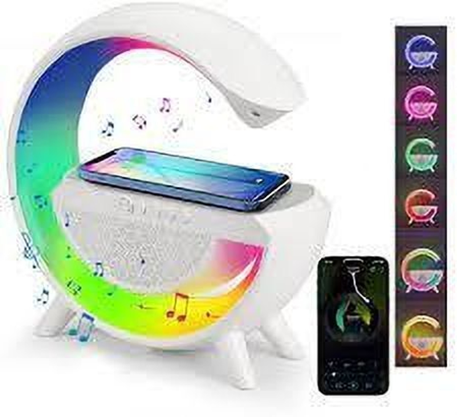 Image of HANS G Shape Multifunctional Google Speaker Wireless Charger MS192 56 W Bluetooth Party Speaker