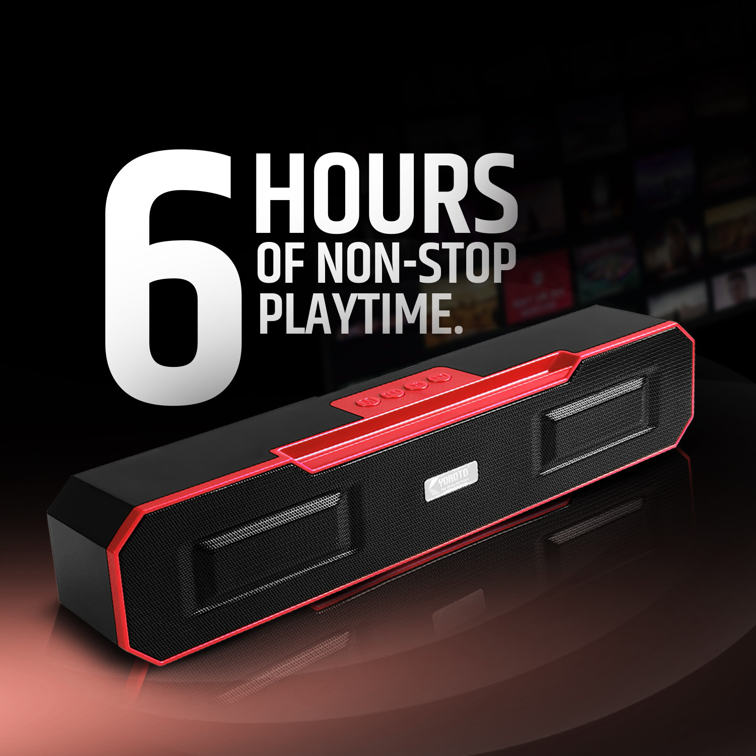 Image of YOROTO Wireless Surround Sound Speaker with Ear-Shaking Bass & Dynamic Audio 20 W Bluetooth Soundbar