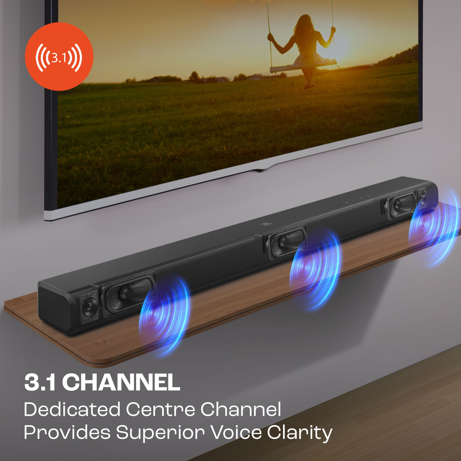 Image of JBL Cinema SB550 3.1 channel with Wireless Subwoofer,HDMI 250 W Bluetooth Soundbar