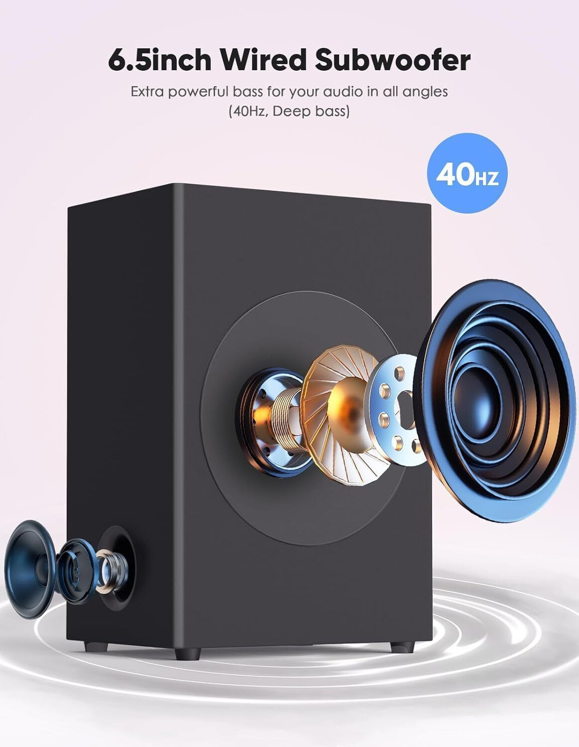 Image of Voeux 180W 2-in-1 Separable Bluetooth Soundbar with Subwoofer for Smart TV 180 W Bluetooth Soundbar