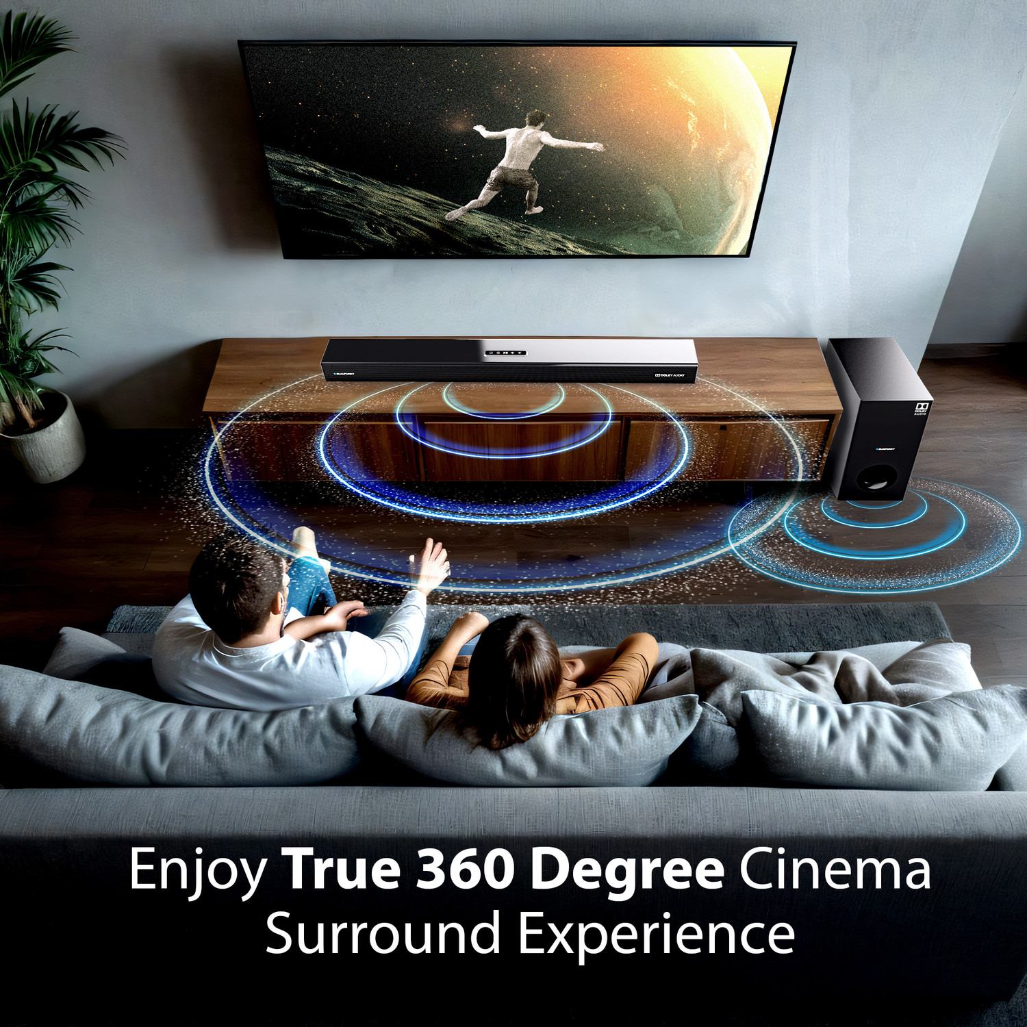 Image of Blaupunkt SBW FRANKFURT 50 Dolby Audio 2.1 CH 160W Soundbar I HDMI-ARC I Remote Control 160 W Bluetooth Soundbar