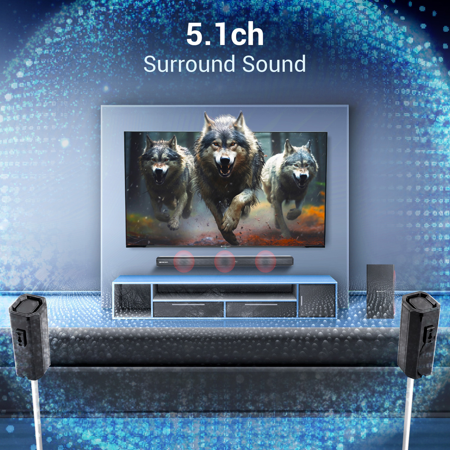 Image of ZEBRONICS JUKE BAR 800 300 W Bluetooth Soundbar