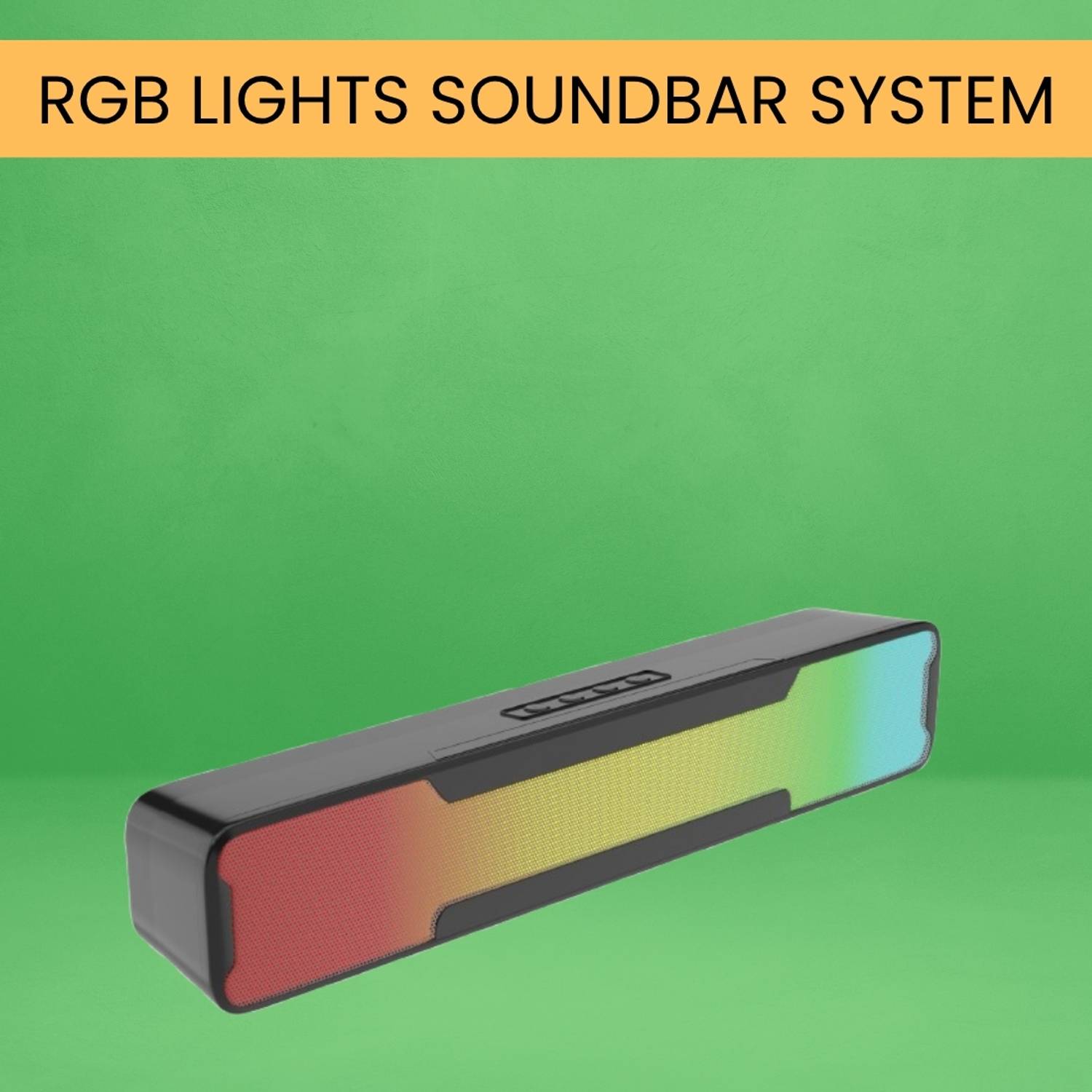 SACRO Megabar (PORTABLE HOME TV SOUNDBAR) Dynamic Thunder Sound With RGB LightWH16 20 W Bluetooth Soundbar