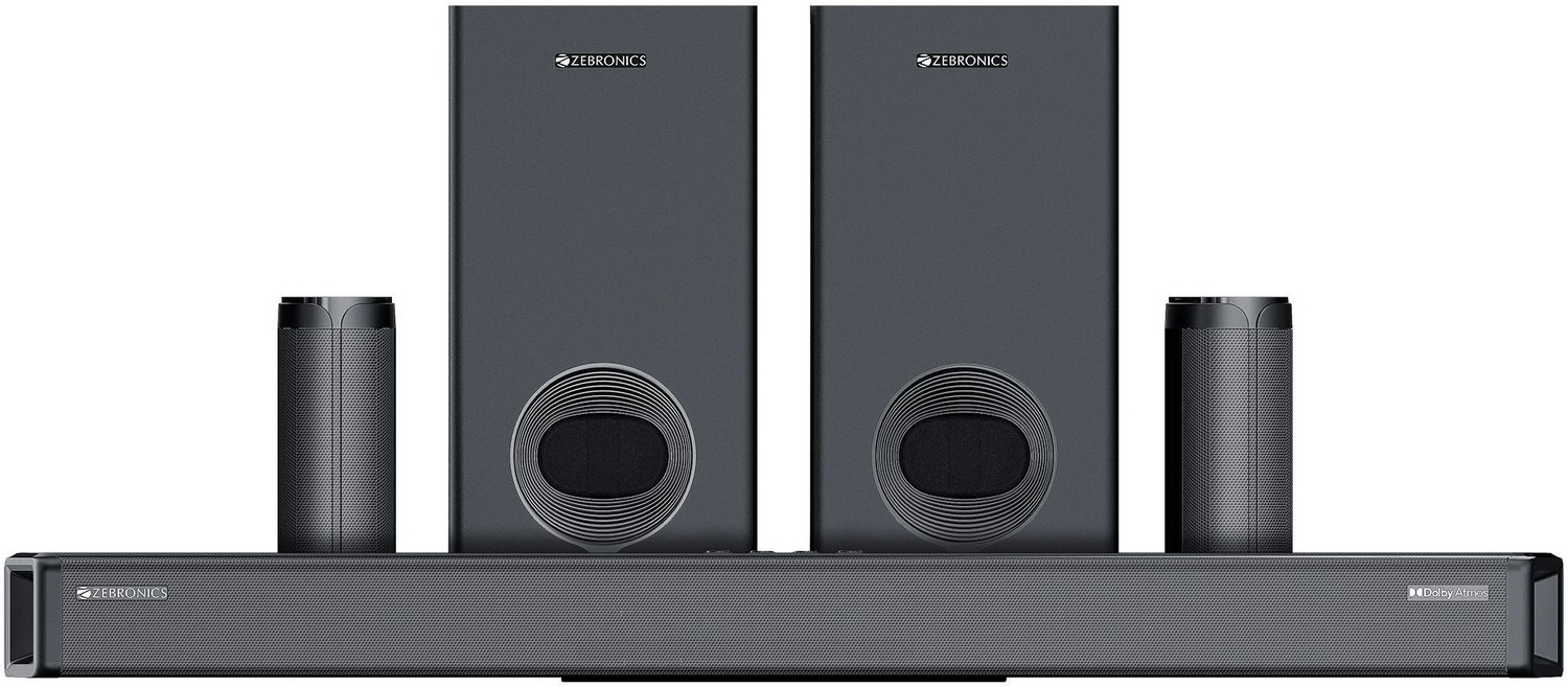 Image of ZEBRONICS Juke Bar 9775 (Zeb-SBSPK C9),650W, 5.2.2 Surround, BTv5.3, Dolby Atmos 650 W Bluetooth Soundbar
