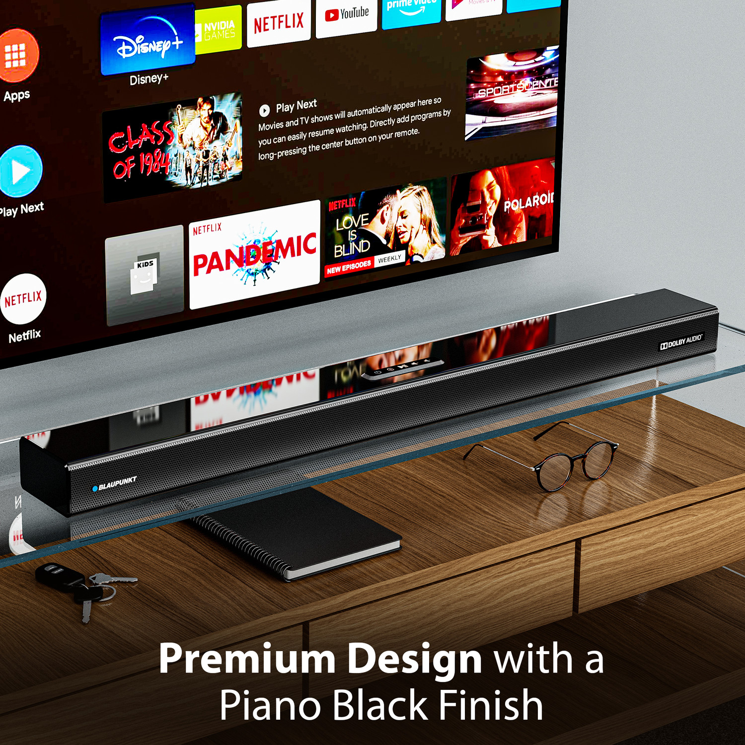 Image of Blaupunkt SBW FRANKFURT 50 Dolby Audio 2.1 CH 160W Soundbar I HDMI-ARC I Remote Control 160 W Bluetooth Soundbar