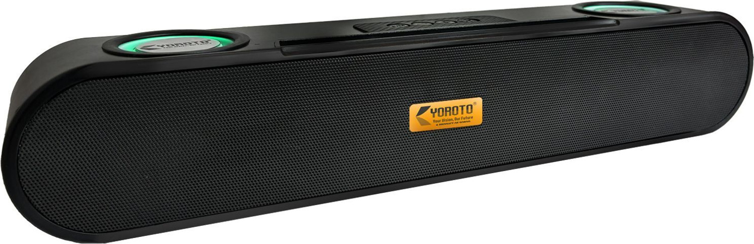 Image of YOROTO Wireless Premium Soundbar with Thunder Sound Speakers & Powerful bass 20 W Bluetooth Speaker (Jet Black, 2.0 Channel)