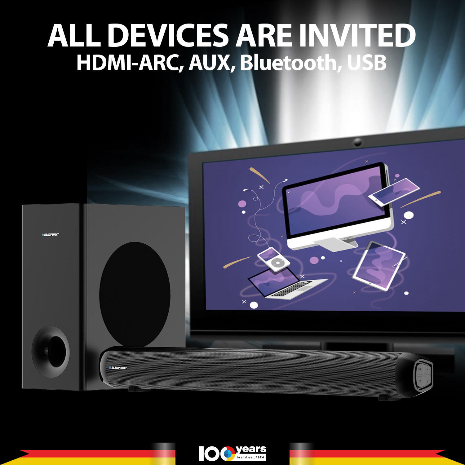 Image of Blaupunkt SBW100 PRO+ 100 W Bluetooth Soundbar