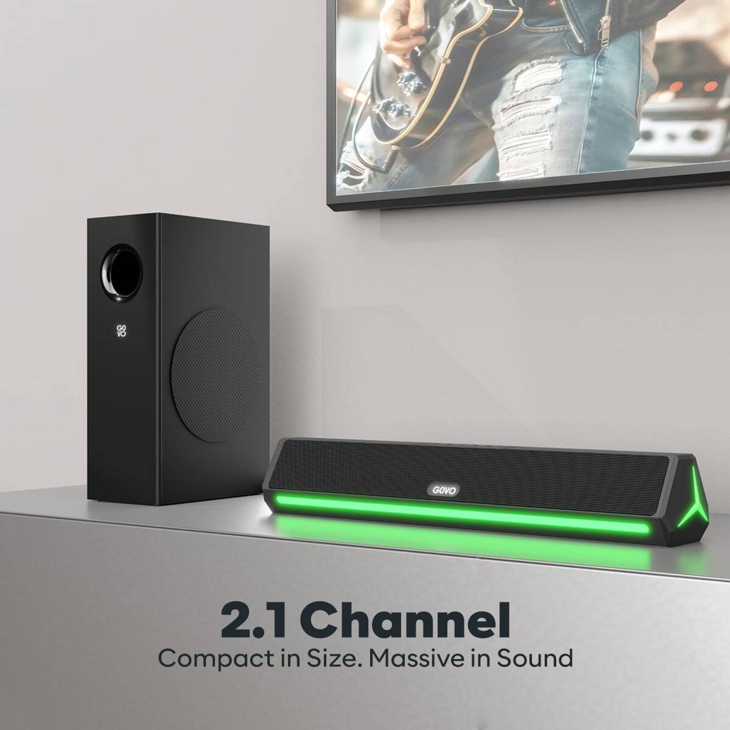 GOVO Gosurround 600 90W Bluetooth Soundbar Silver - Image 3