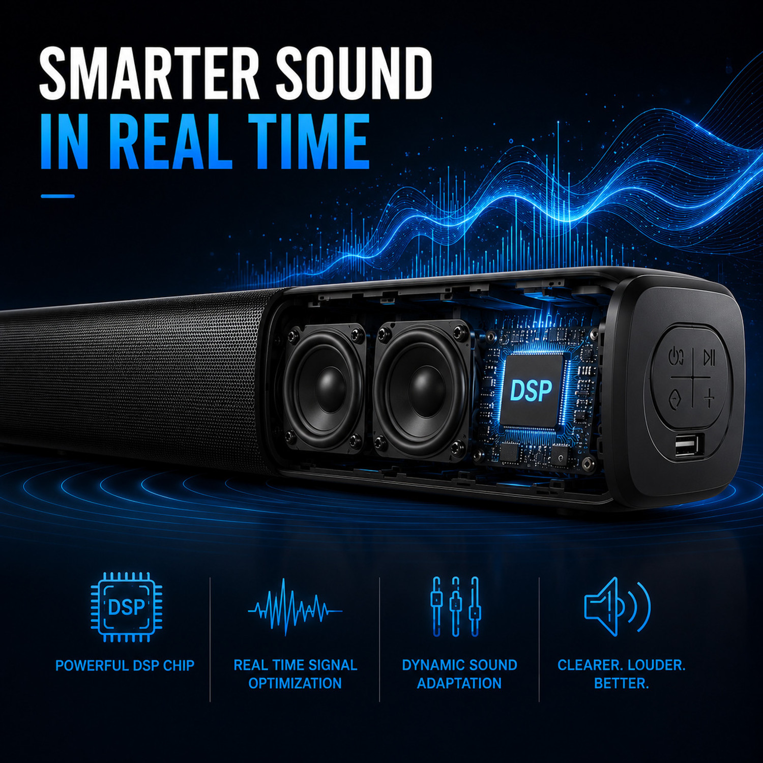 Image of Blaupunkt SBW NEWYORK 550 I True 5.1 CH Real Sound I Bluetooth Room Home Theater Nights 350 W Bluetooth Soundbar