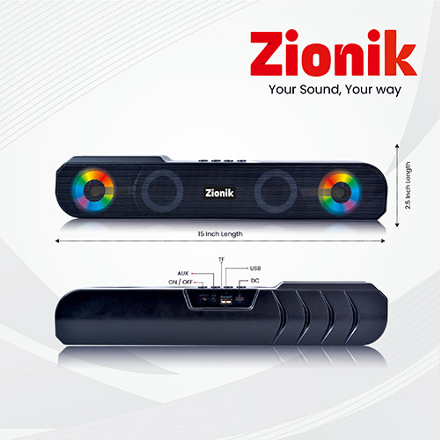Image of Zionik ZoomBlaze 25 W Bluetooth Soundbar