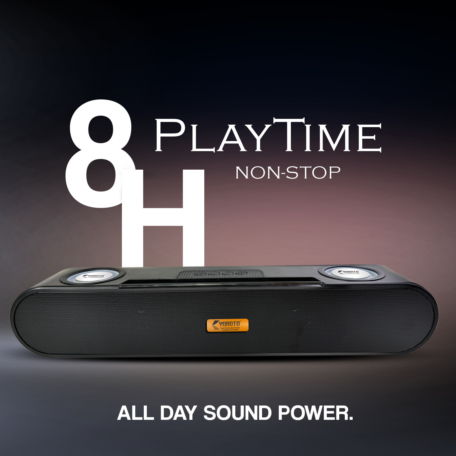 Image of YOROTO Wireless Premium Soundbar with Thunder Sound Speakers & Powerful bass 20 W Bluetooth Speaker (Jet Black, 2.0 Channel)