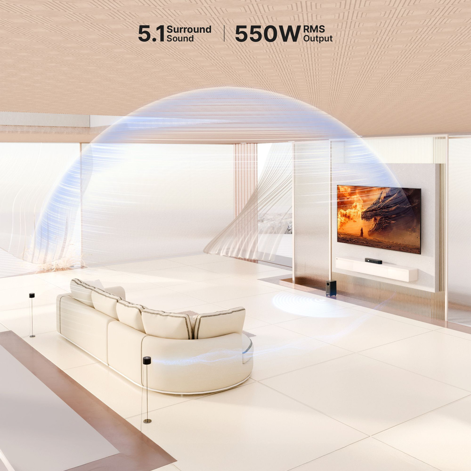 Image of ZEBRONICS ZEB-SBSPK C28 (Zeb-Juke Bar 9710 C) 550 W Bluetooth Soundbar