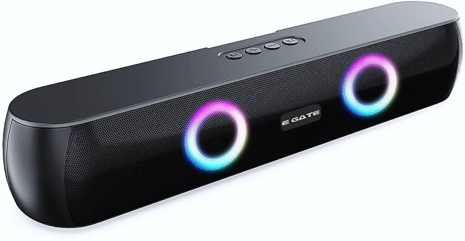 Egate C 210 RGB Light | Upto 15 Hrs Backup 2000mAh | Dual Drivers & Passive Radiator 20 W Bluetooth Speaker