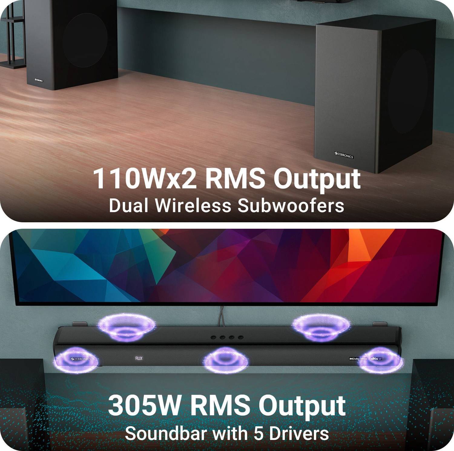 ZEBRONICS Juke Bar 9900 725W Bluetooth Soundbar - Image 4