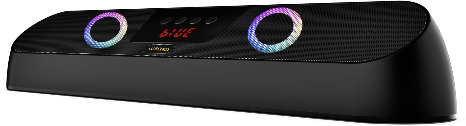 Image of LUXRONICS Vibe-X 20W Wireless Portable Speaker with FM Radio|Aux|BT 5.3V|Gaming RGB Light 20 W Bluetooth Soundbar