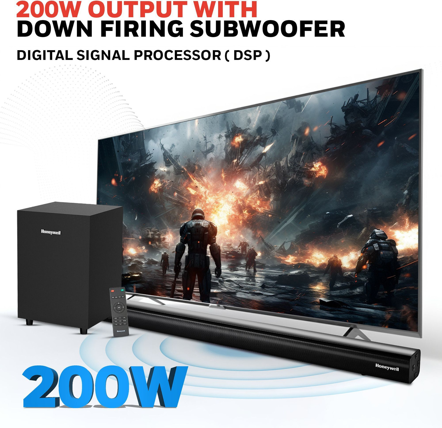 Image of Honeywell Trueno U3000 Soundbar 200 W Bluetooth Soundbar
