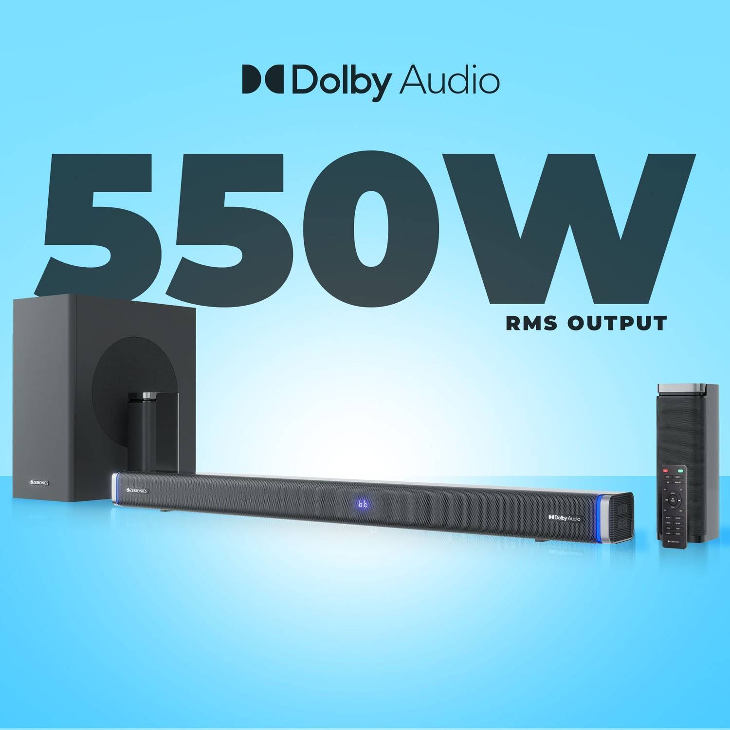 ZEBRONICS ZEB-Juke bar 9530WS Pro Dolby 5.1 550W Bluetooth Soundbar - Image 2