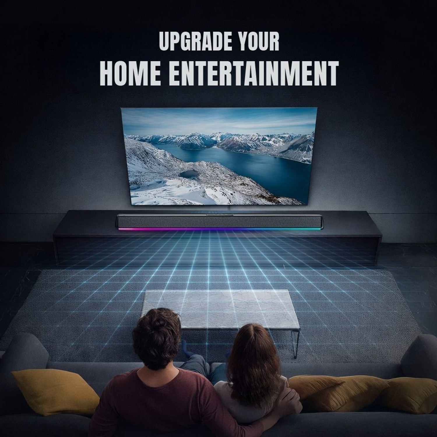 Image of Hydra 2.1 Channel Soundbar with Wired Subwoofer & 3D Surround Sound 180 W Bluetooth Soundbar