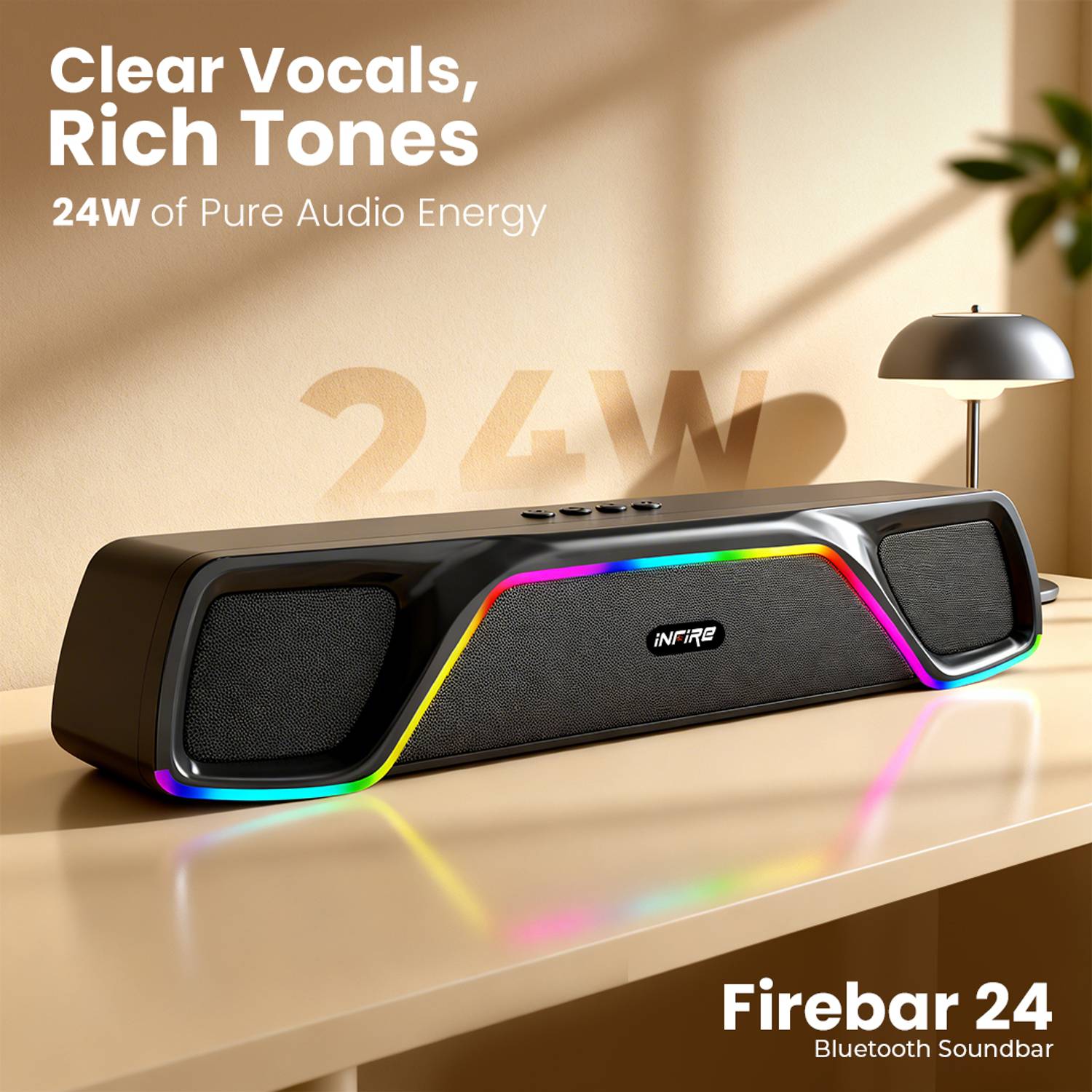 iNFiRe FireBar 24 24W Bluetooth RGB Soundbar - Image 2