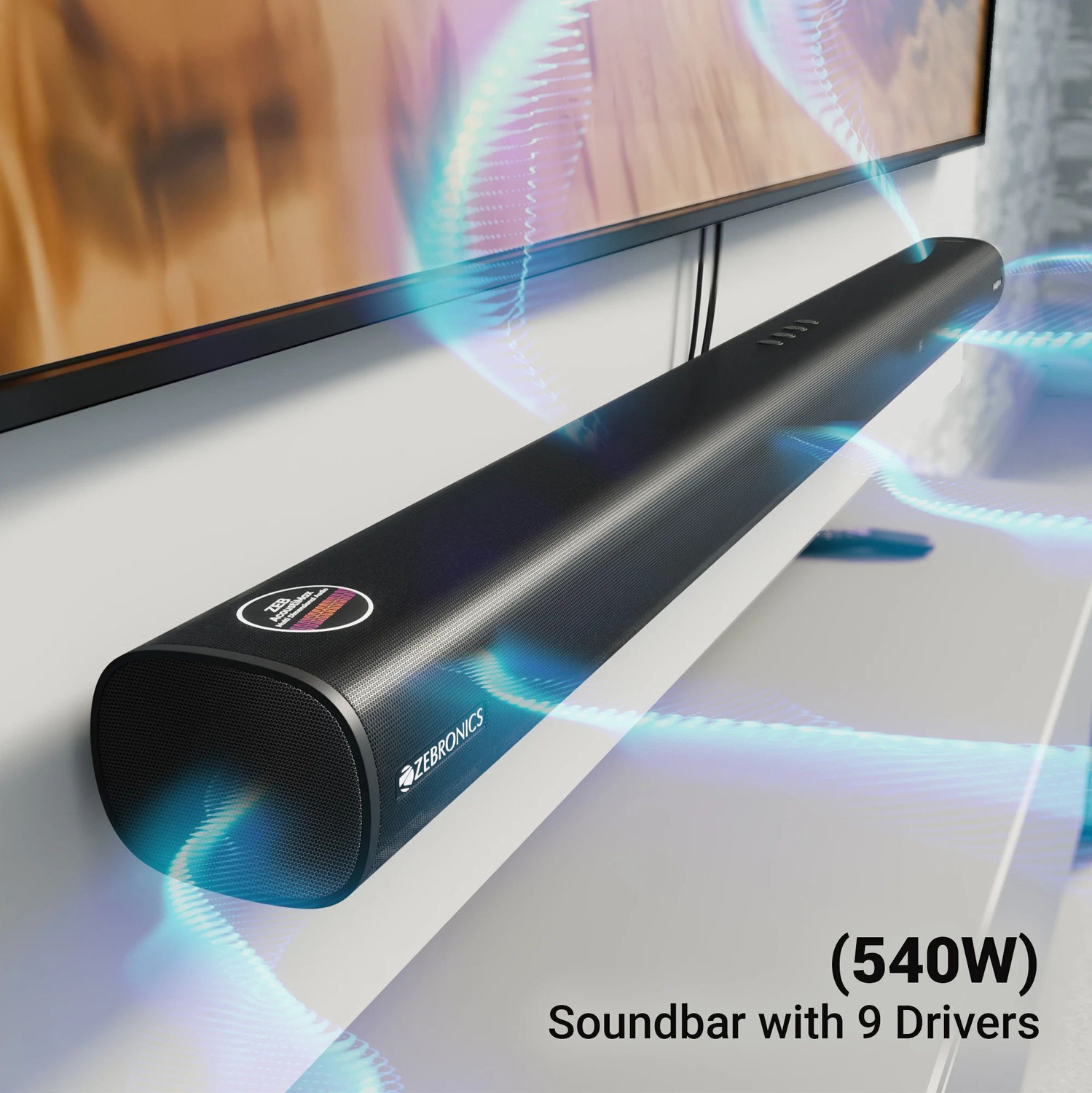 Image of ZEBRONICS BAR 9920,Wireless Subwoofer,TV eARC, Optical 900 W Bluetooth Soundbar