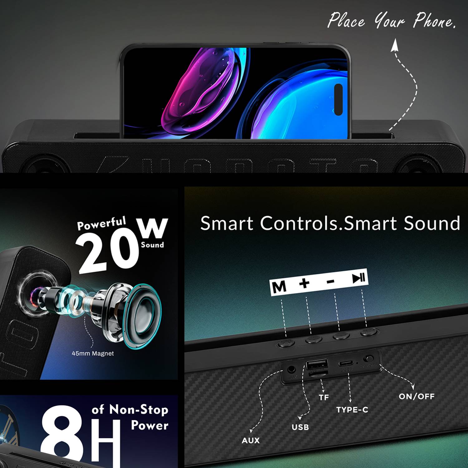 YOROTO 20W Bluetooth Soundbar - Image 5