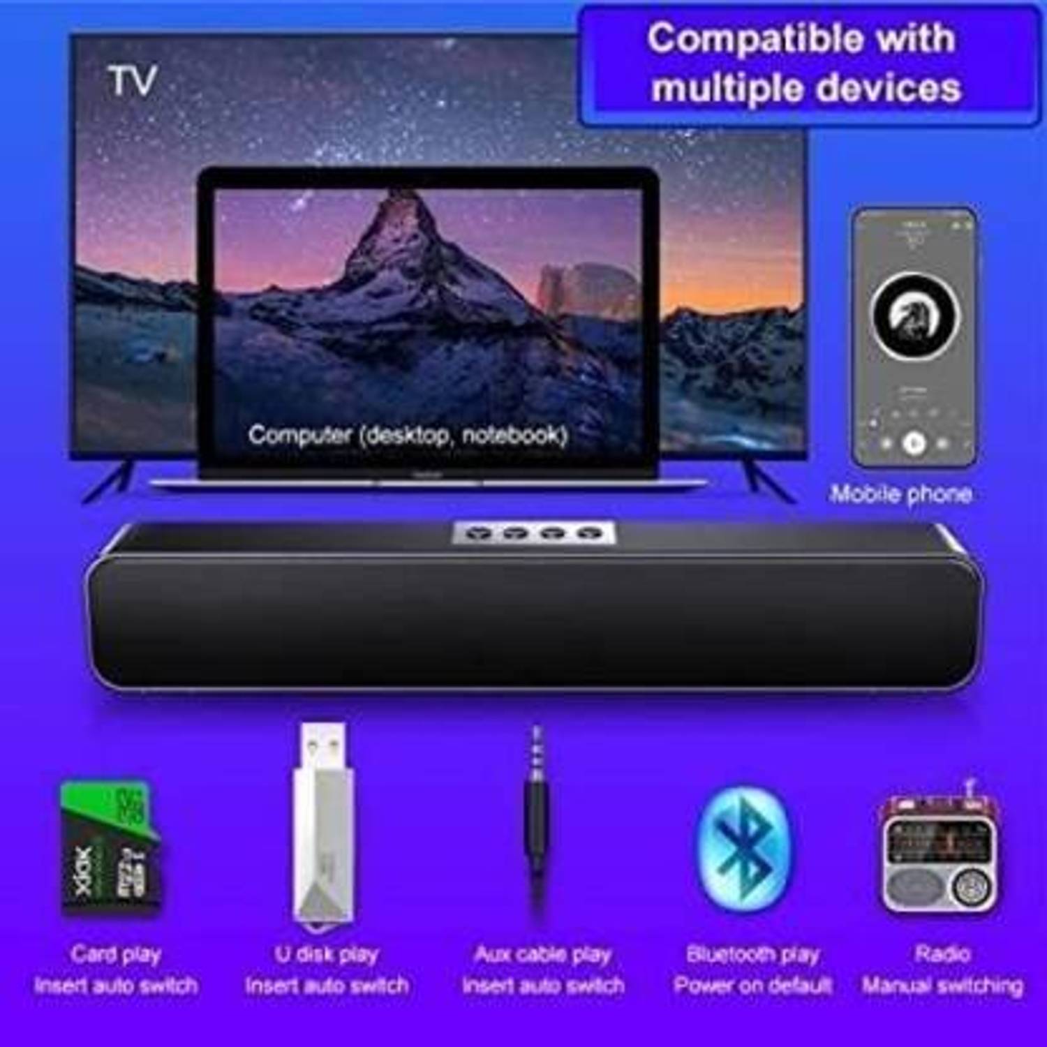 GUGGU Discover Dynamic Audio 56W Bluetooth Soundbar - Image 5