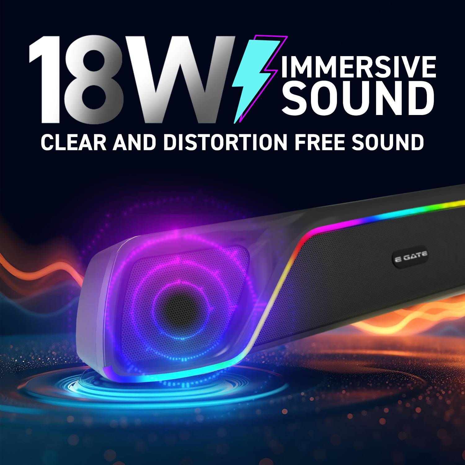 Egate C 207 RGB Light Bluetooth Speaker - Image 2