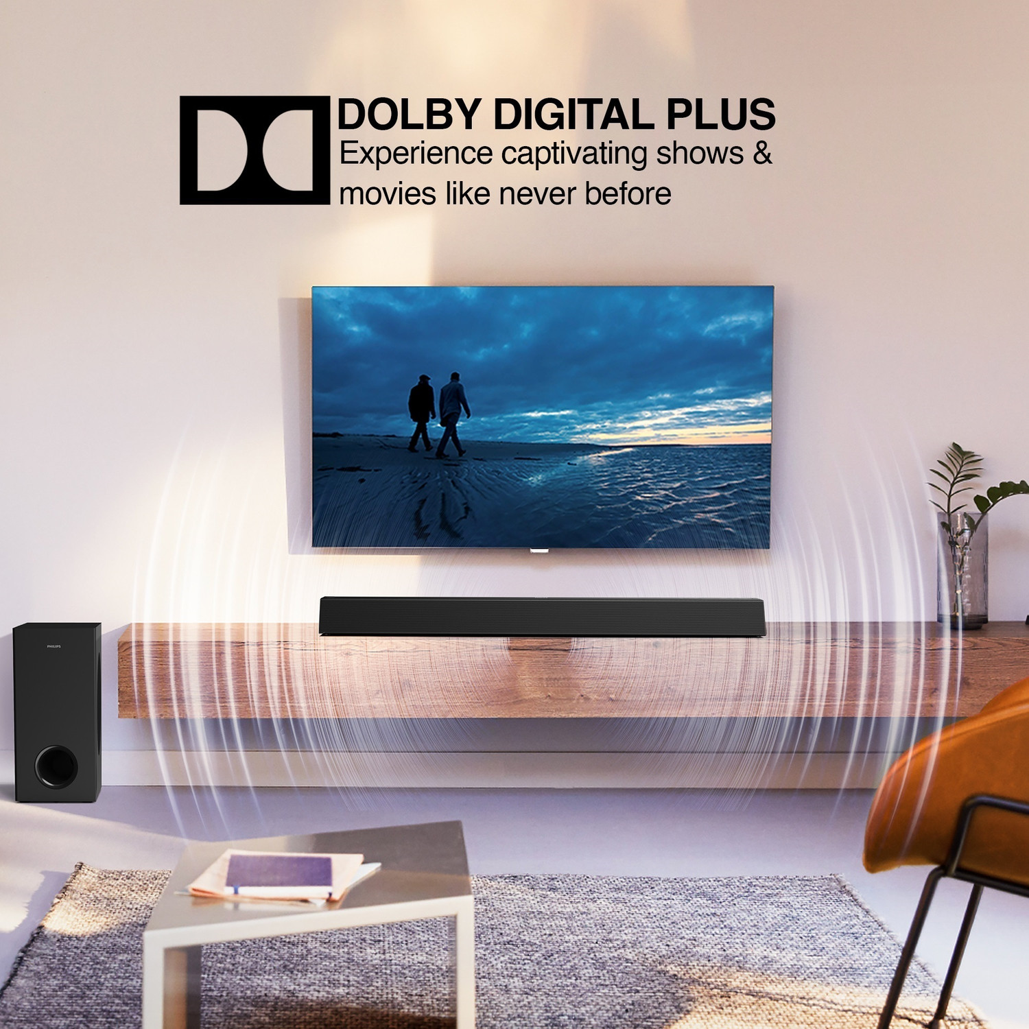 Image of PHILIPS TAB7007 /94 Dolby Digital with Wireless subwoofer 240 W Bluetooth Soundbar