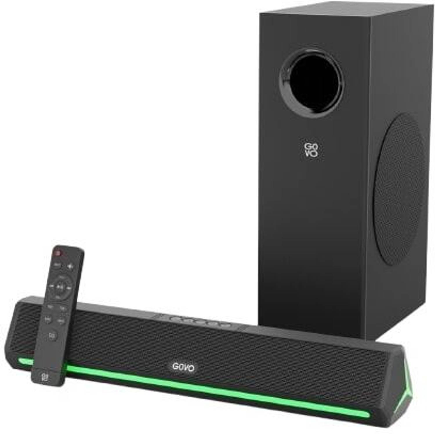 GOVO Gosurround 600 90 W Bluetooth Soundbar(Platinum Black, 2.1 Channe