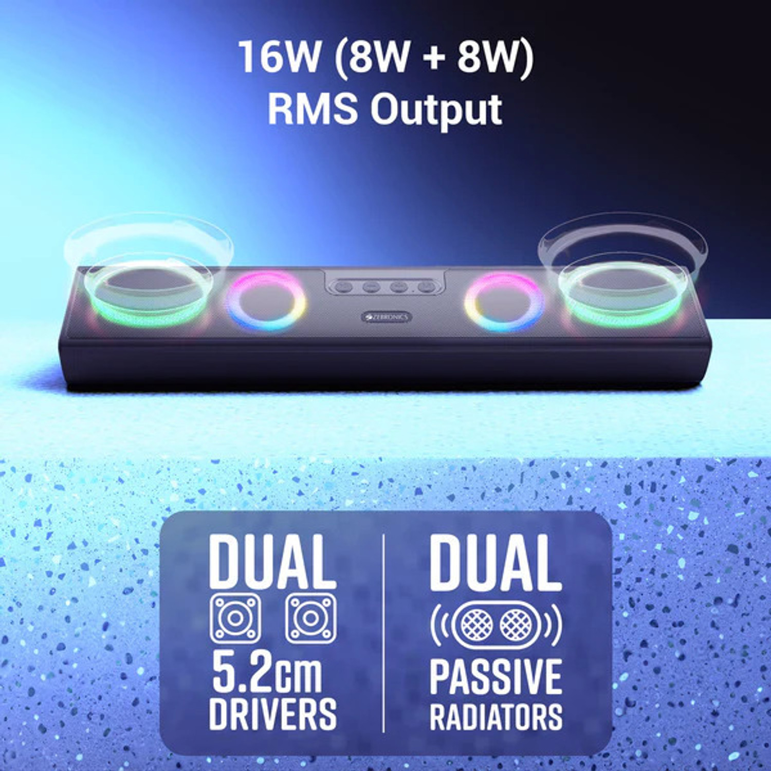 Image of ZEBRONICS ASTRA35 16 W Bluetooth Soundbar