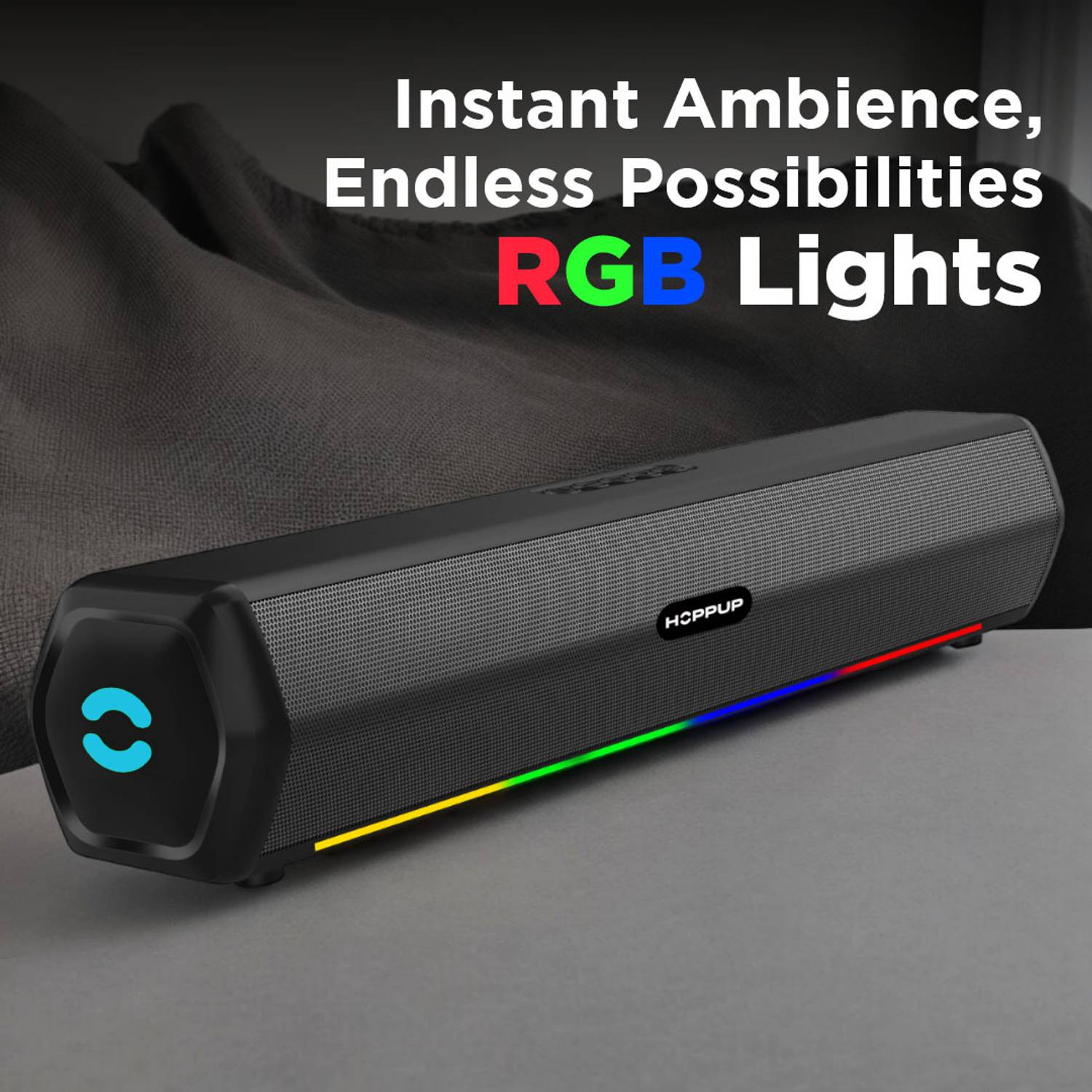 Hoppup X1 24W Bluetooth Soundbar with RGB LEDS - Image 4