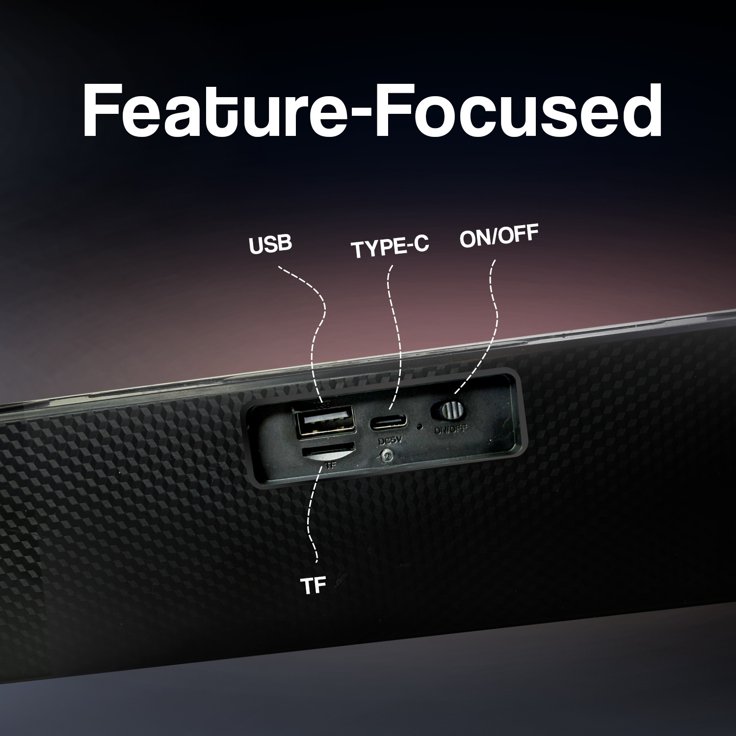 Image of YOROTO Wireless Premium Soundbar with Thunder Sound Speakers & Powerful bass 20 W Bluetooth Speaker (Jet Black, 2.0 Channel)