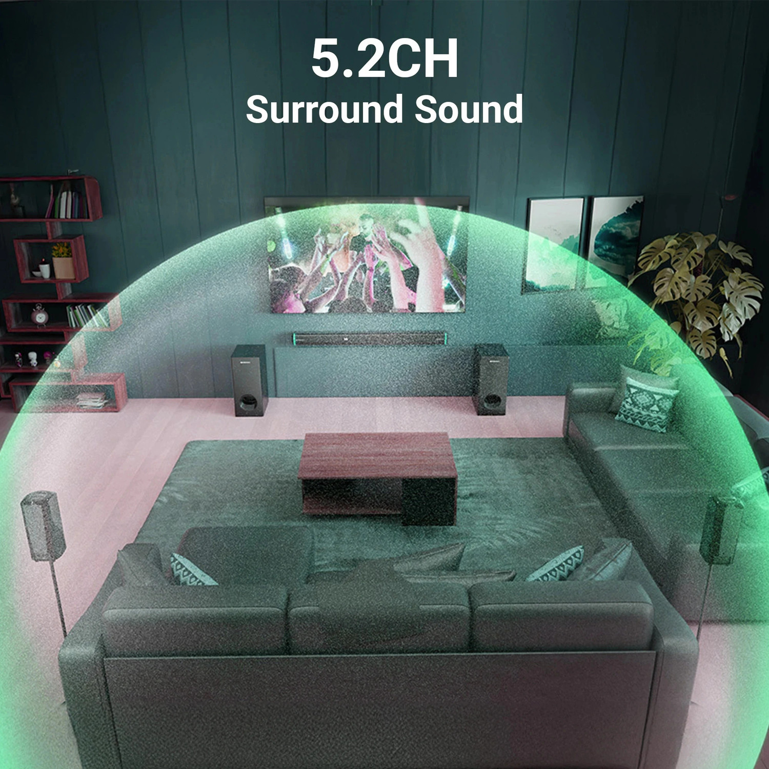 Image of ZEBRONICS Zeb-Juke Bar 9552 (Zeb-SBSPK C7) 625 W Bluetooth Soundbar