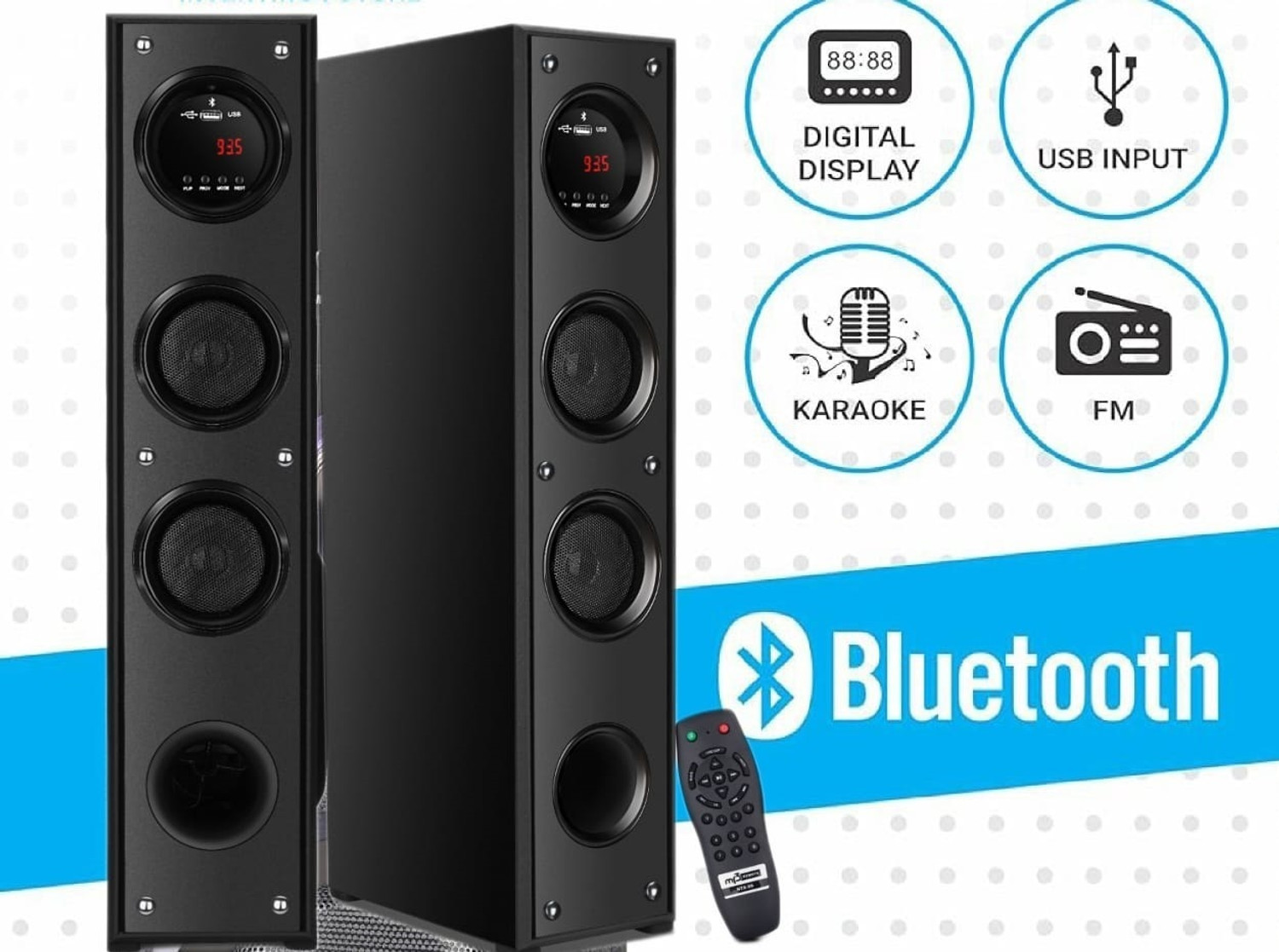 Image of QuillQuarry Wireless Bluetooth Speaker With USB /FM 100 W Bluetooth Studio Monitor