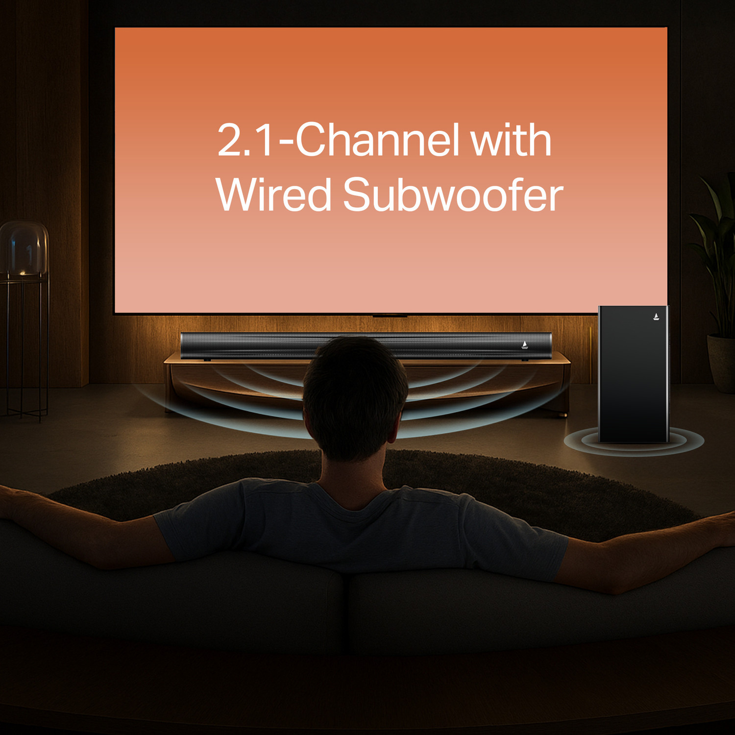 Image of boAt Aavante 1550 Plus w / Exquisite Design, LEDs & Master Remote Control 160 W Bluetooth Soundbar