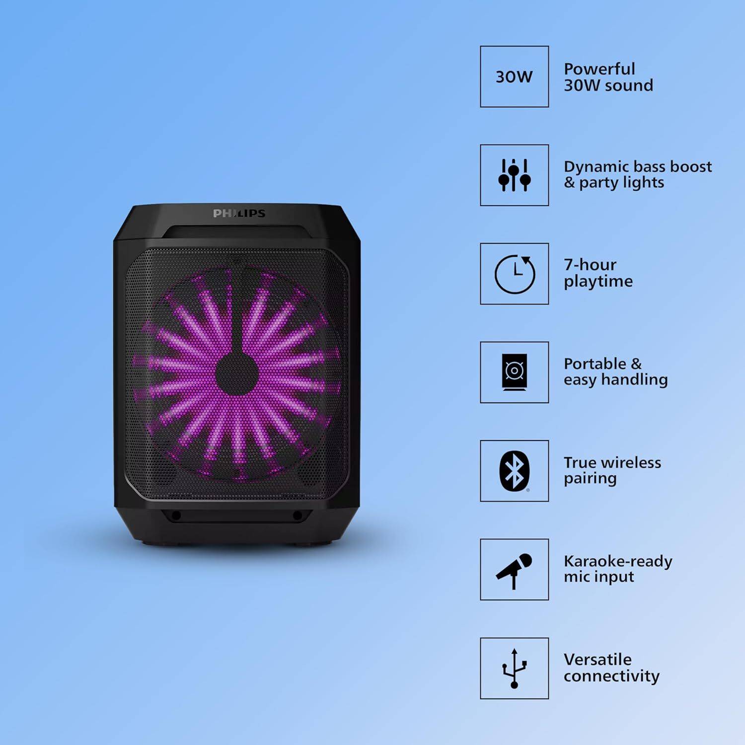 PHILIPS 30W Bluetooth Home Audio Speaker - Image 2