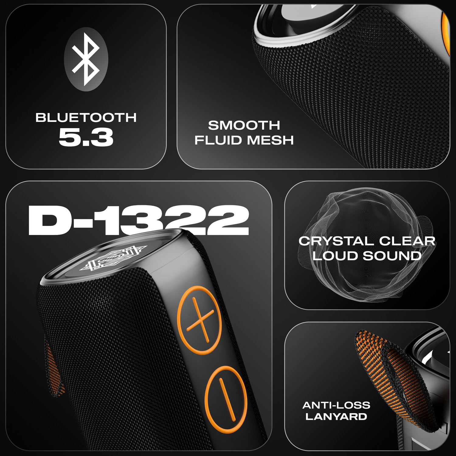 Image of Digimore D-1322 80W Party Speaker | AI Sound Boost,Splash-Proof, BT 5.3, RGB, 10H Battery 80 W Bluetooth Party Speaker