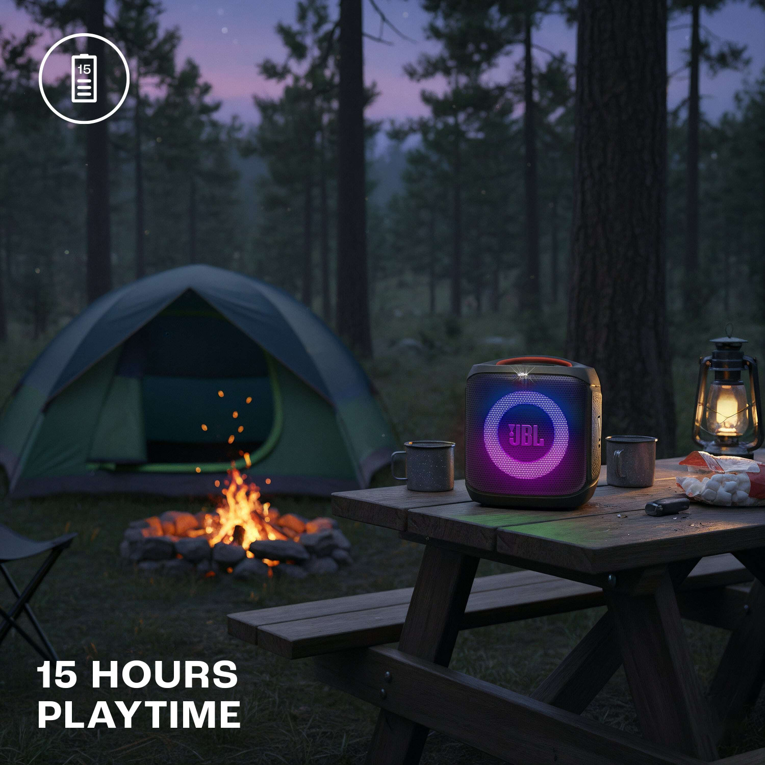 Image of JBL Partybox Encore Essential 2,AI Sound Boost, 15Hrs Playtime,Guitar & Mic Inputs 100 W Bluetooth Home Audio Speaker