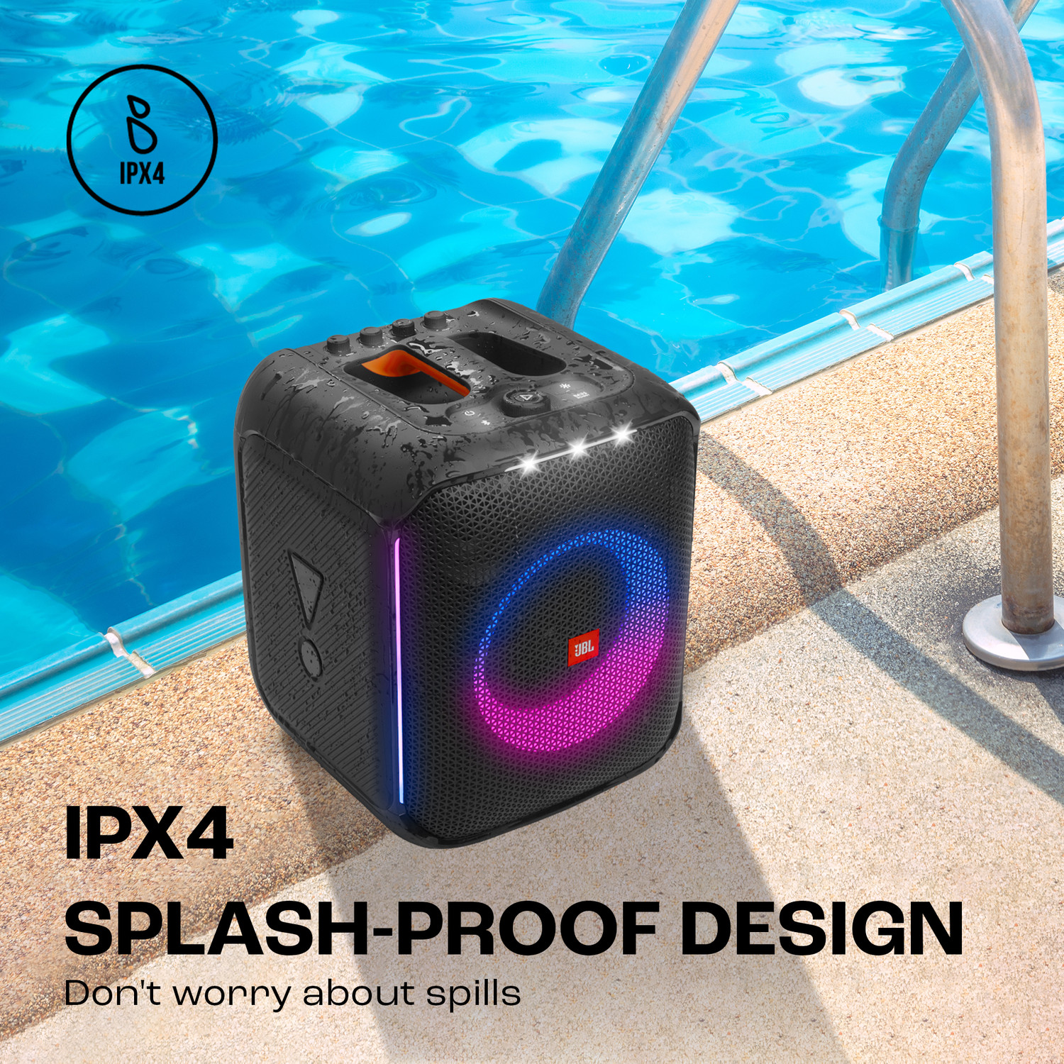 Image of JBL Partybox Encore Essential, Dynamic Light Show ,6Hrs Playtime,Built-in Powerbank 100 W Bluetooth Home Audio Speaker