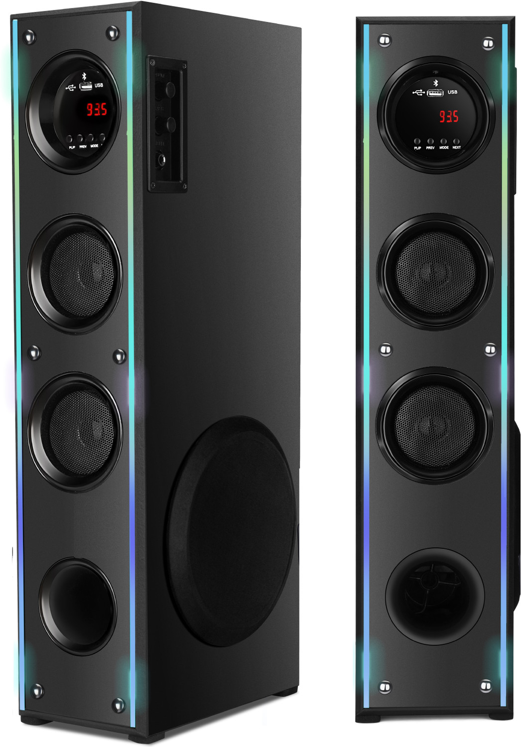 Image of RZG Q-84 Tower Speaker /Home Theatre With Subwoofer, Karaoke Support Aux, FM, USB 140 W Bluetooth Tower Speaker