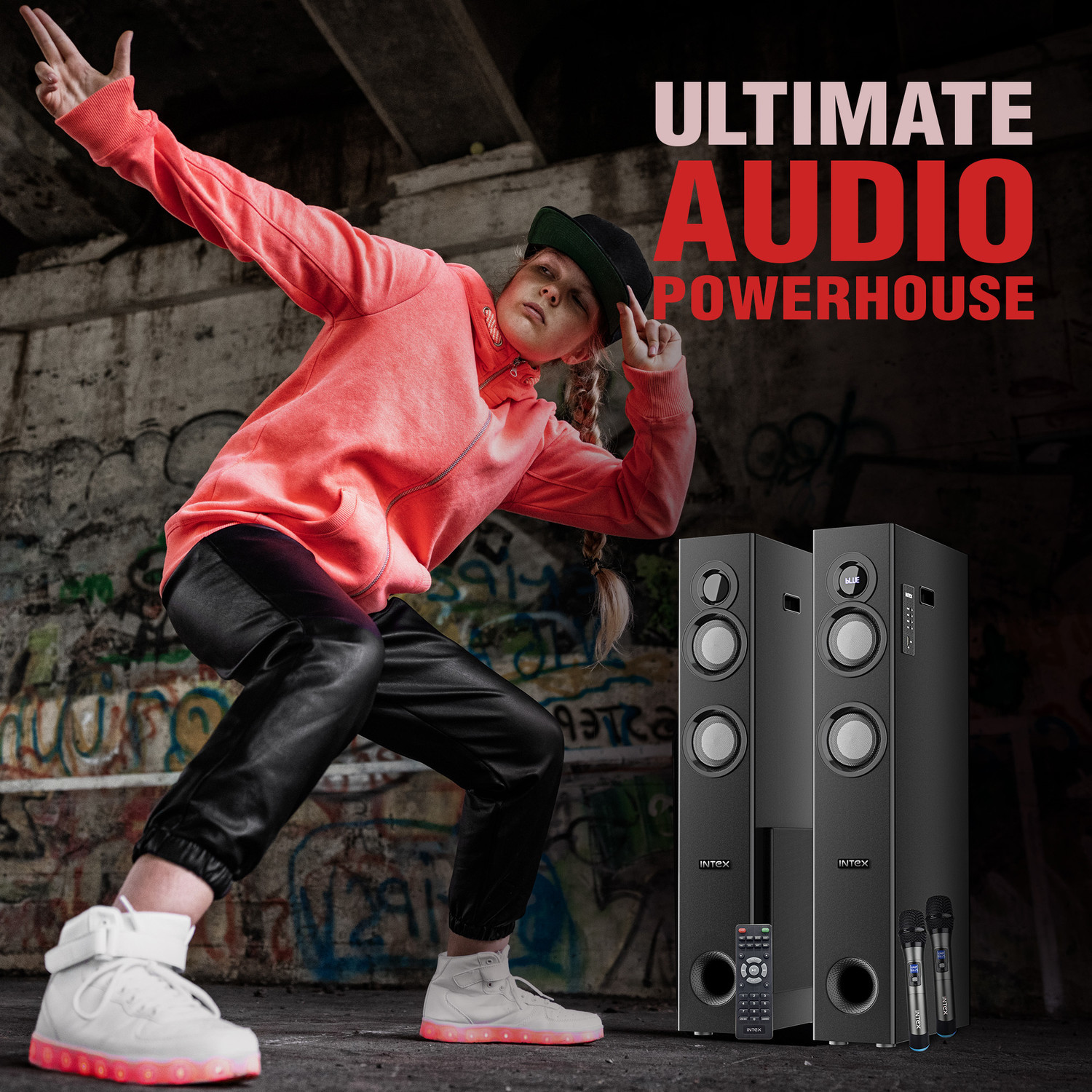 Image of Intex TW-XH 13503 FMUB (Dual) 150 W Bluetooth Tower Speaker