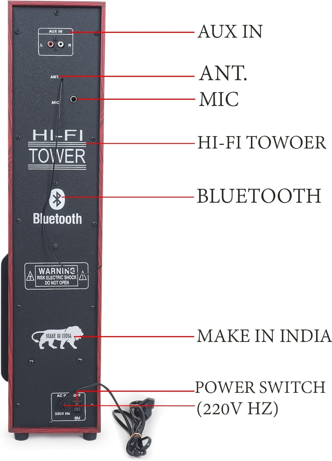 Image of canyon S-05 180 W Bluetooth Tower Speaker