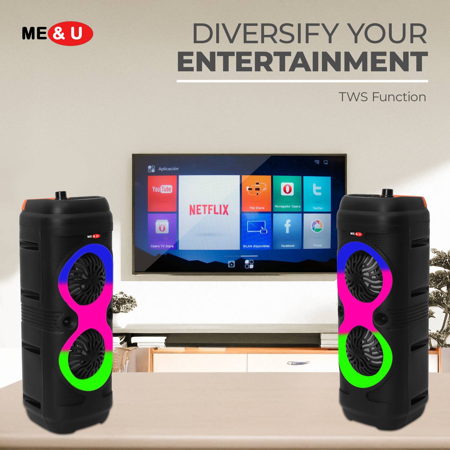 ME&U Partymatepro 10hrs BT Karaoke Speaker - Image 4
