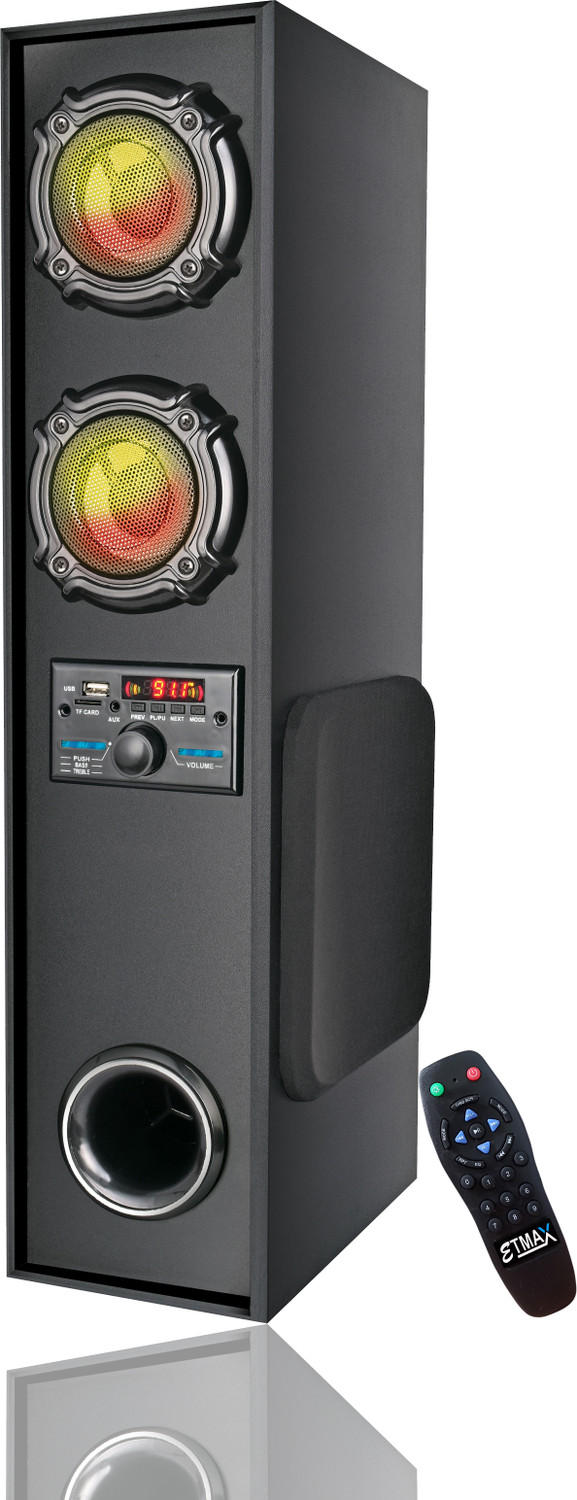 Image of etmax BOBBY ET-511 BT 90 W Bluetooth Tower Speaker (Black, 2.1 Channel)