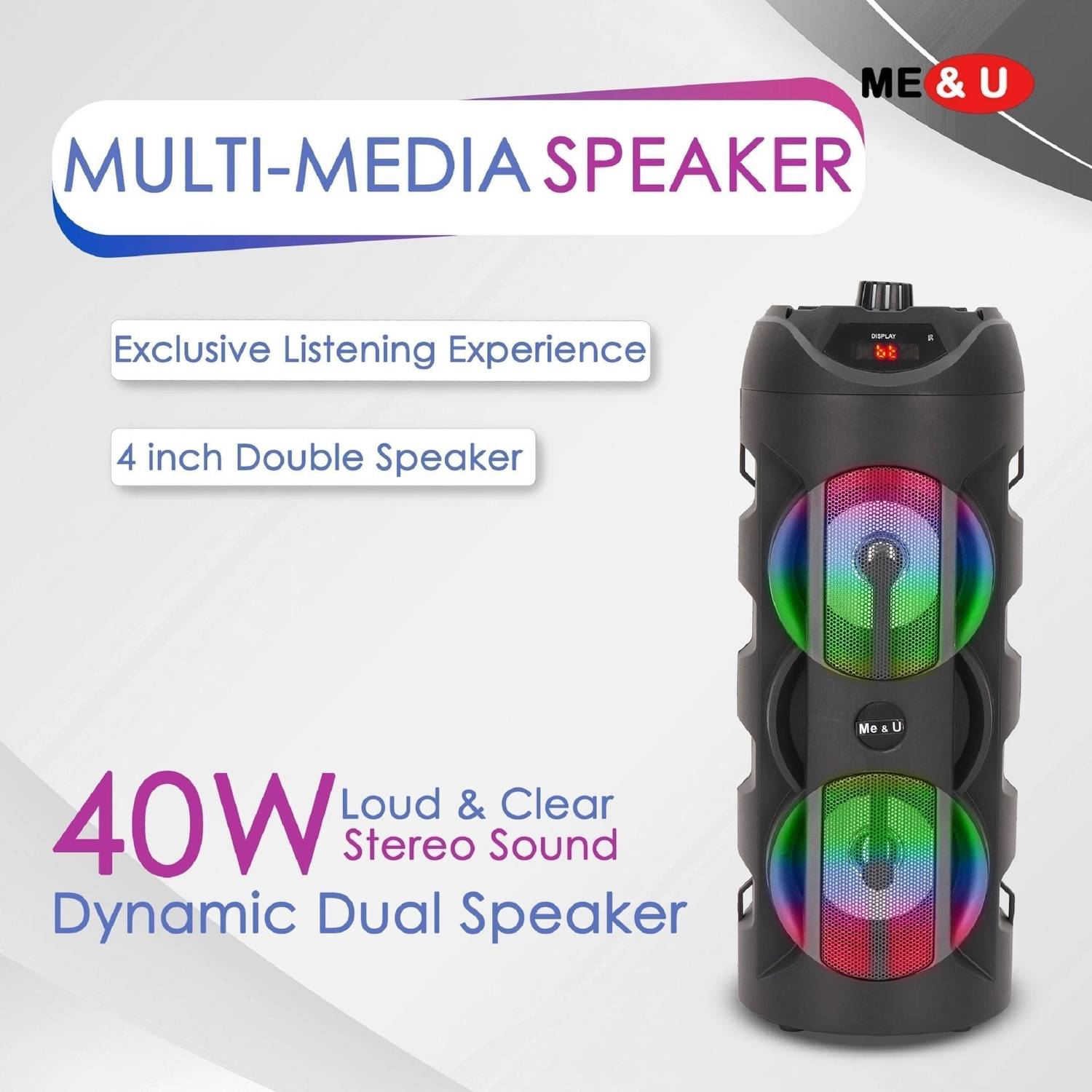 ME&U partymate 10H Bluetooth Karaoke Speaker - Image 5