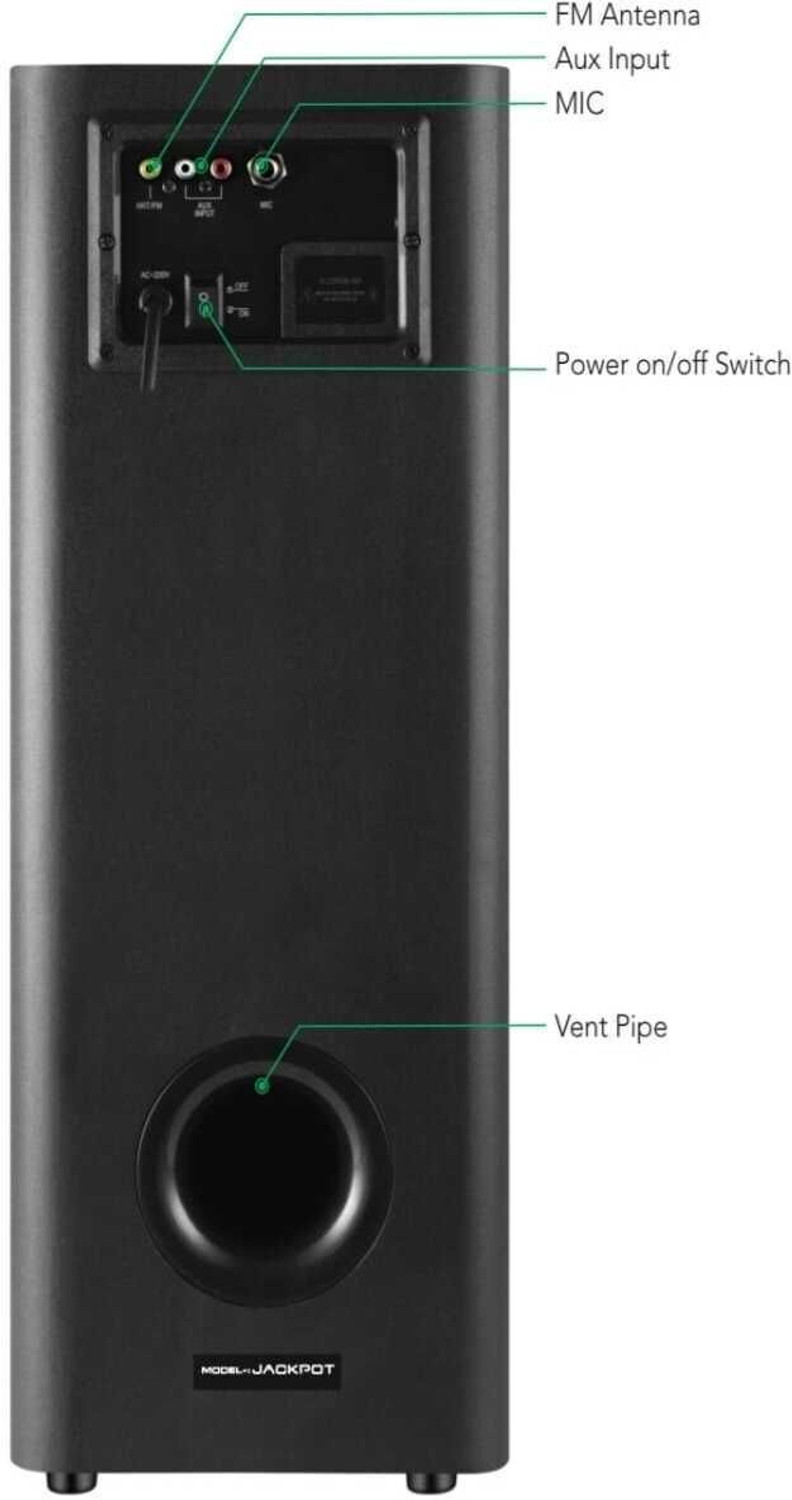 Image of R MARUTI JACKPOT WITH EXTRA BASS 110 W Bluetooth Tower Speaker