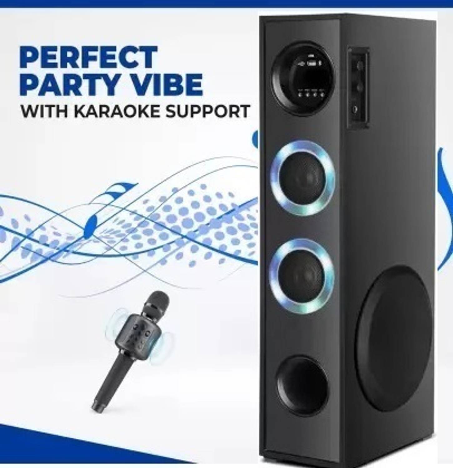 QuillQuarry 100 W Bluetooth Tower Speaker - Image 1