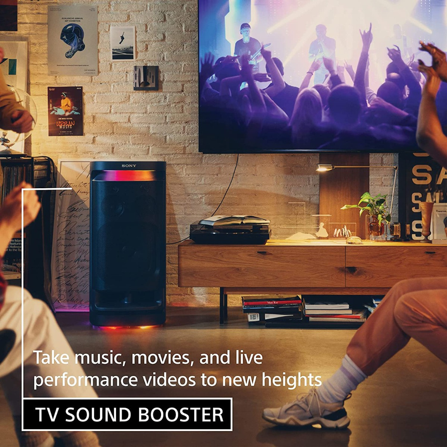 Image of SONY SRS-XV900 Wireless Portable Bluetooth Party Speaker with 25 Hour-Battery Bluetooth Tower Speaker