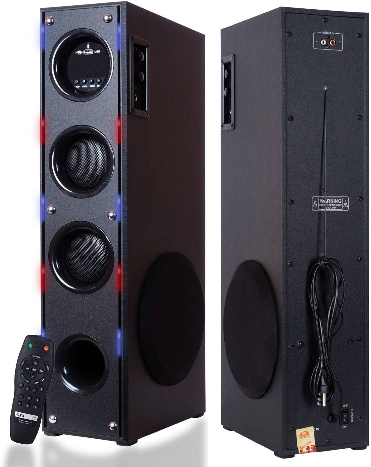 liluns POIU98 Premium bass Multimedia speaker 100 W Bluetooth Tower Speaker